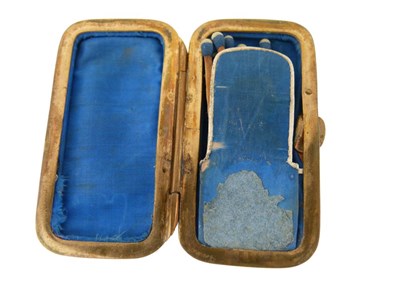 Lot 131 - 19th Century tortoiseshell and piquework snuff box and match case