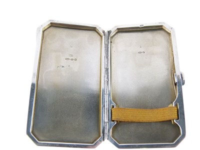 Lot 107 - Houbigant silver and enamel powder compact and a cigarette case