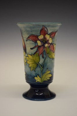 Lot 399 - Walter Moorcroft 'Columbine' flared footed vase