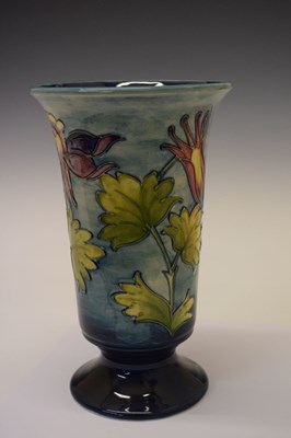 Lot 399 - Walter Moorcroft 'Columbine' flared footed vase