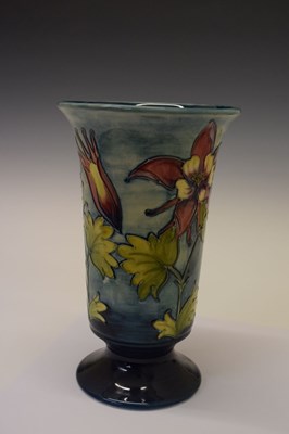 Lot 399 - Walter Moorcroft 'Columbine' flared footed vase