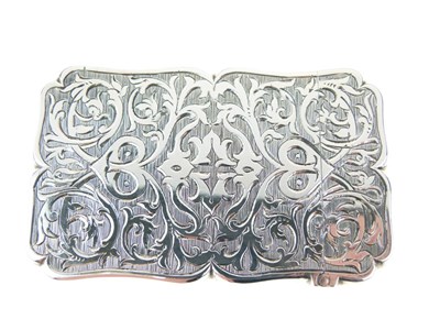 Lot 112 - Victorian silver card case, 1863