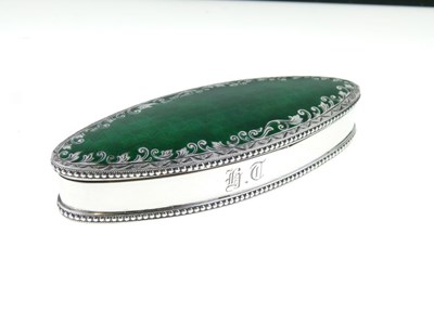 Lot 113 - Edward VII silver and enamel pin case, Chester 1909