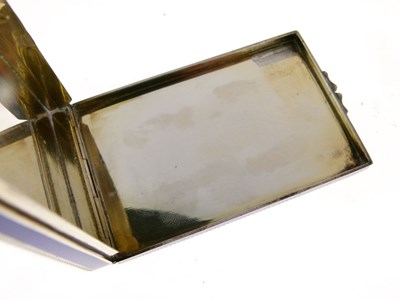 Lot 105 - Continental silver enamel box