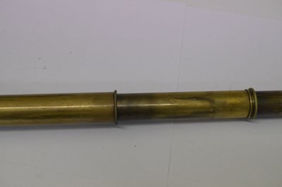 Lot 273 - Early 20th Century leather mounted brass three-draw telescope
