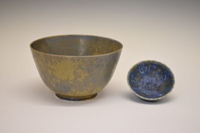 Lot 421 - Ruskin Pottery - Two Crystalline glaze trial bowls