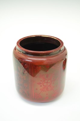 Lot 412 - Bernard Moore flambé jar and cover