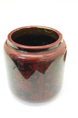 Lot 412 - Bernard Moore flambé jar and cover
