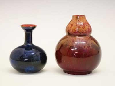 Lot 411 - Bernard Moore – Vase of globe and shaft form with flared neck, etc.