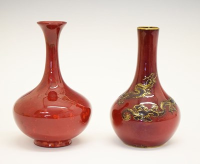 Lot 414 - Bernard Moore – Flambé vase with Chinese dragons, etc.