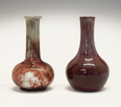 Lot 416 - Bernard Moore – high-fired copper glaze vase, etc.