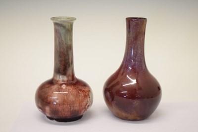 Lot 416 - Bernard Moore – high-fired copper glaze vase, etc.