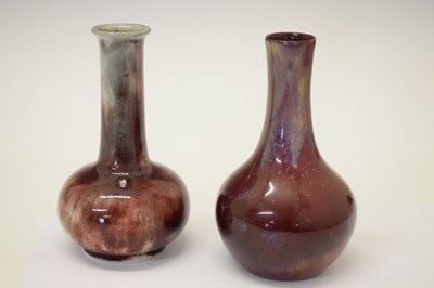 Lot 416 - Bernard Moore – high-fired copper glaze vase, etc.