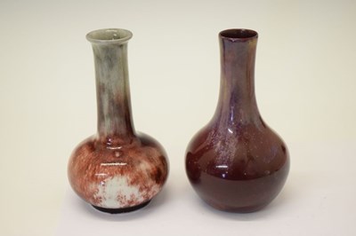 Lot 416 - Bernard Moore – high-fired copper glaze vase, etc.