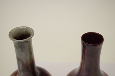 Lot 416 - Bernard Moore – high-fired copper glaze vase, etc.