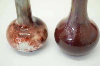 Lot 416 - Bernard Moore – high-fired copper glaze vase, etc.