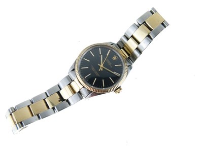 Lot 46 - Rolex - Gentleman's two-tone gold and stainless steel Oyster Perpetual automatic bracelet wristwatch