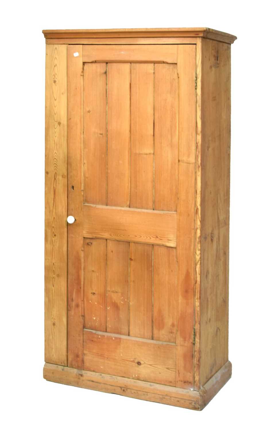 Lot 534 - Pitch pine hall wardrobe