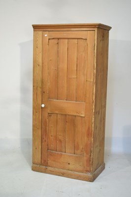 Lot 534 - Pitch pine hall wardrobe