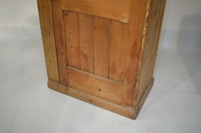 Lot 534 - Pitch pine hall wardrobe