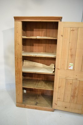 Lot 534 - Pitch pine hall wardrobe