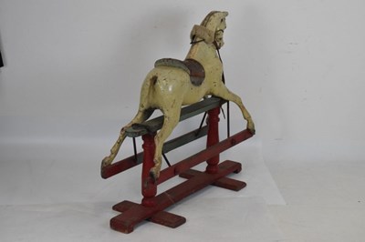 Lot 485 - Early 20th Century carved painted wooden rocking horse