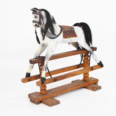 Lot 387 - Rocking horse with black mane