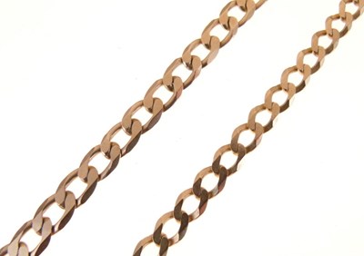 Lot 64 - Two 9ct gold filed curb link bracelets
