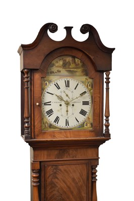 Lot 619 - Second quarter 19th Century mahogany-cased 8-day painted dial longcase clock - Wilson, Carlisle