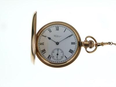 Lot 81 - Waltham 9ct gold Hunter cased pocket watch