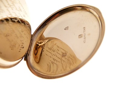 Lot 81 - Waltham 9ct gold Hunter cased pocket watch