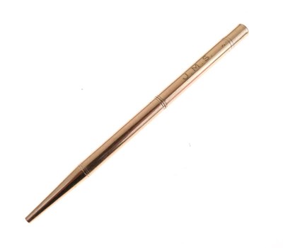 Lot 259 - Baker's Pointer 9ct gold propelling pencil