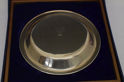 Lot 207 - Silver filled Winston Churchill commemorative platter