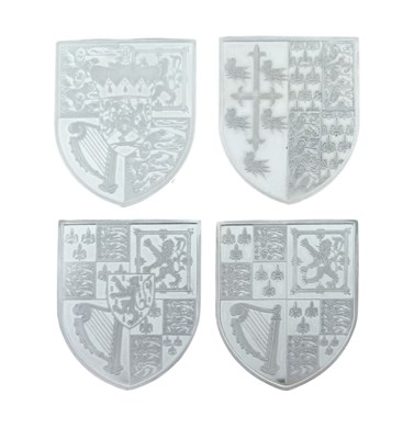 Lot 189 - Four silver Royal Arms medallions