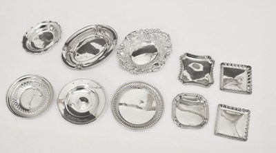 Lot 195 - Ten silver dishes and coasters