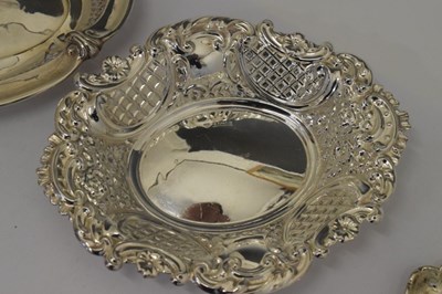 Lot 195 - Ten silver dishes and coasters