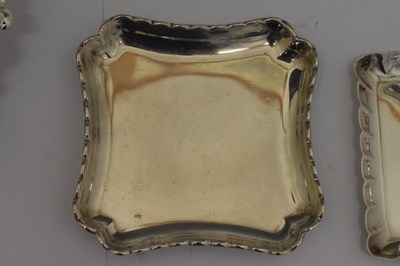 Lot 195 - Ten silver dishes and coasters