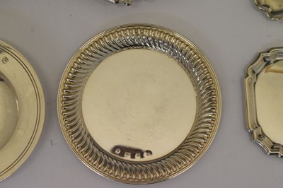 Lot 195 - Ten silver dishes and coasters