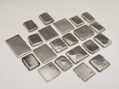 Lot 174 - Twenty-one silver cigarette cases