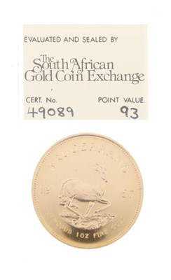 Lot 190 - South Africa gold Krugerrand coin, 1967