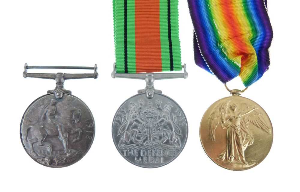 Lot 437 - First World War medal pair and Second World War medal