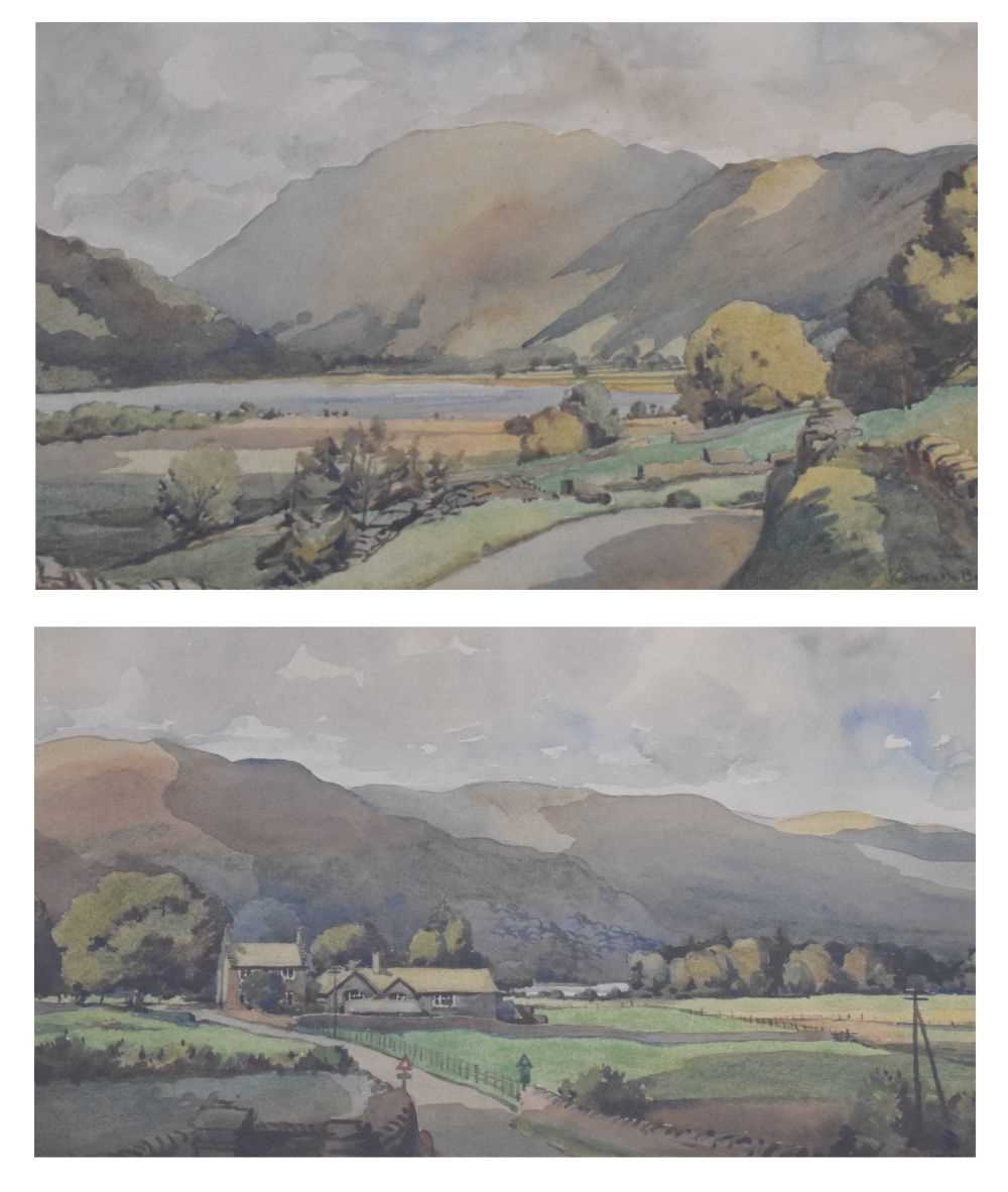 Lot 582 - Kenneth Stephen Broad (exh.1911-35) - Two watercolours - Lakeland landscapes