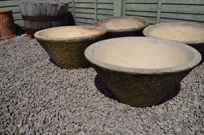 Lot 790 - Four large composite stone planters