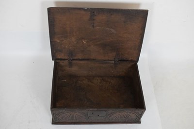 Lot 600 - 18th Century oak Bible box