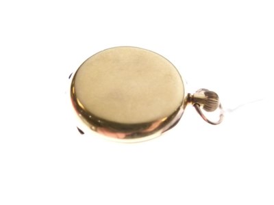 Lot 121 - 18K yellow metal open face fob watch
