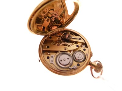 Lot 121 - 18K yellow metal open face fob watch