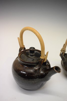 Lot 426 - Ray Finch for Winchcombe Pottery tenmoku teapot, etc.