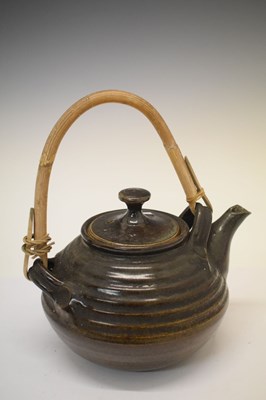 Lot 426 - Ray Finch for Winchcombe Pottery tenmoku teapot, etc.