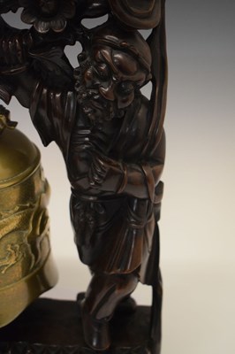 Lot 665 - Chinese temple bell on stand