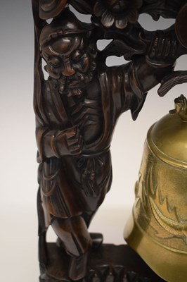 Lot 665 - Chinese temple bell on stand